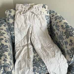 Relaxed White Cargo Pants